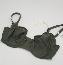 Aerie Bra Womens 34D SMOOTHEZ Microfiber Unlined Sheer Royal Palm Green 34D