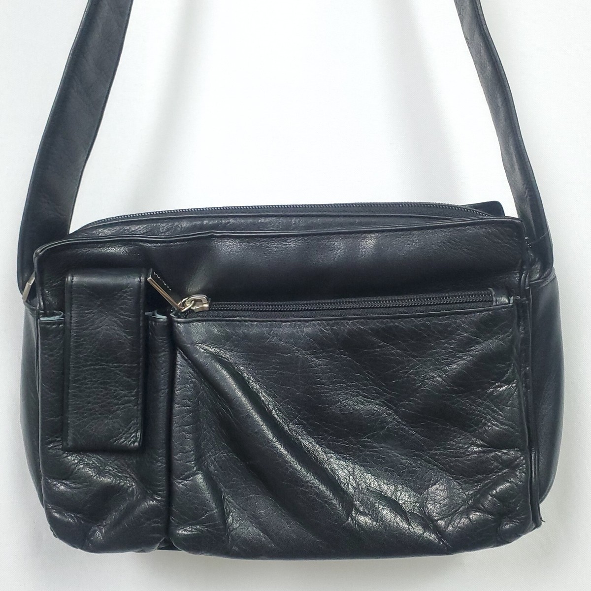 Perlina Black Leather Black Vintage Perlina New York Soft Black Leather... | Depop main image 3