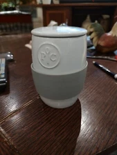 Pampered Chef Ceramic Egg Cooker w/ Silicone Sleeve #1529 & Instructions NO BOX