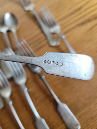 Lote de 50 cubiertos antiguos de plata para violinistas - William Hutton, Wm Roger y otros - Imagen 3 de 12