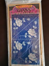 ARMOUR RUB 'N' ETCH CORNER STENCILS GLASS ETCHING - NEW -FOUR CORNERS PER PKG