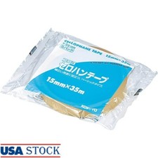 Clear Cellophane Tape Transparent 15mm x 35m Strong Adhesive Office Home New