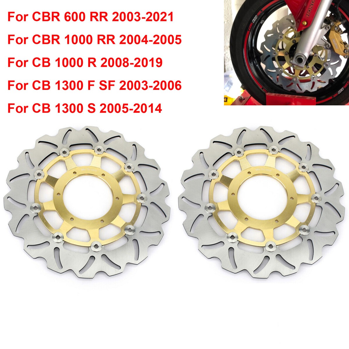 CBR600RR CBR 600 RR 2003-2024 Front Brake Rotors Discs for Honda