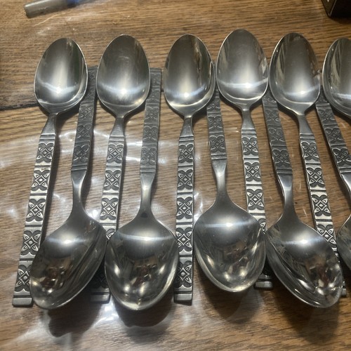 EKCO Eterna Korea Montalo 12 Tablepoon Set Mid Century Modern MCM - Picture 4 of 5