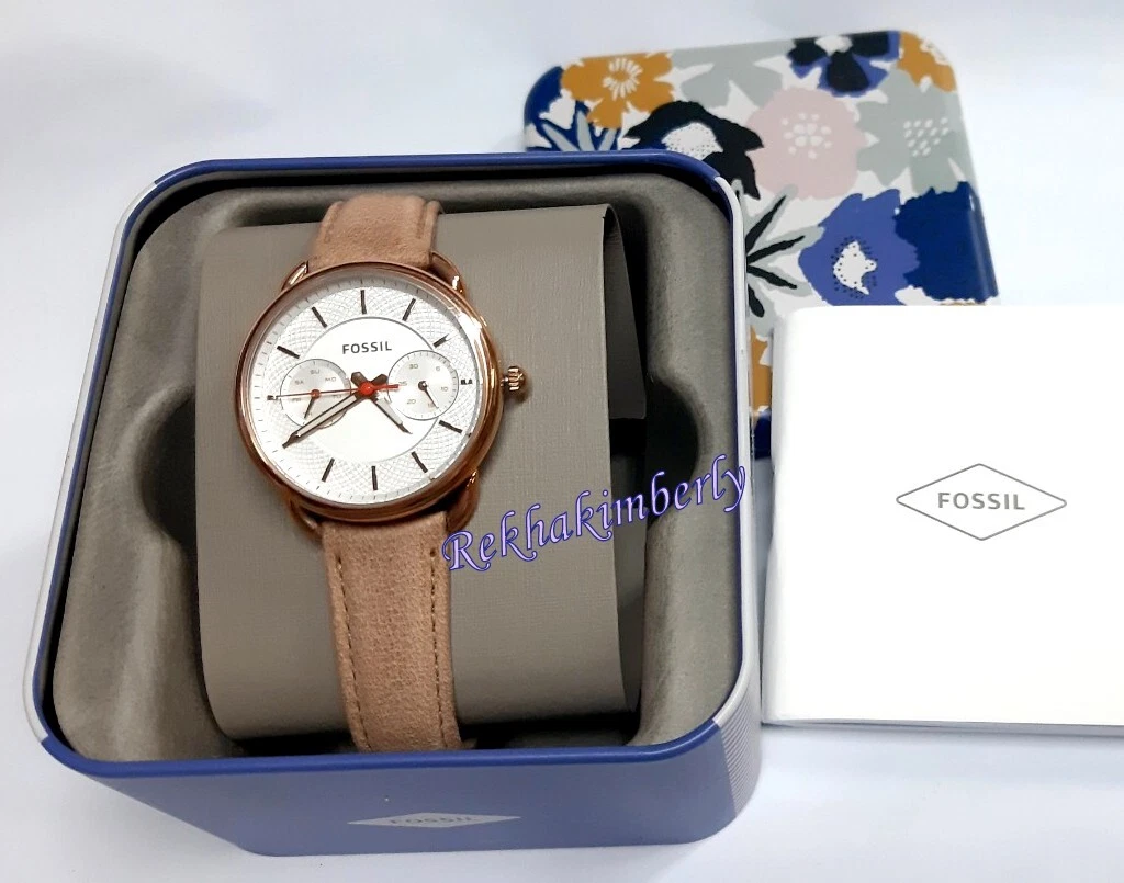 Fossil tailor hotsell multifunction leather watch