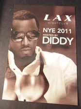2011 NYE P. Diddy Party LAX Nightclub Promo Flyer Card 6x4" Las Vegas Puff Daddy