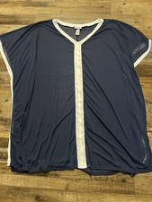 Catherine  s Plus Size 3X Swim Suit Cover Navy Blue