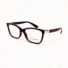Dolce & Gabbana DG5077 Eyeglass Frames Rectangular Eyewear Bordeaux 54-16 140mm
