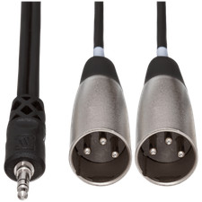 Hosa Stereo Breakout, 3.5mm TRS to Dual XLR3M, 3m   CYX-403M