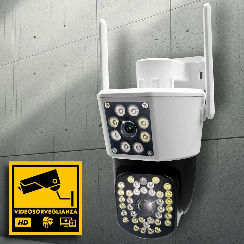 videocamera telecamera wifi da esterno sorveglianza 4K HD sensore PIR IP66 - Immagine 2 di 4