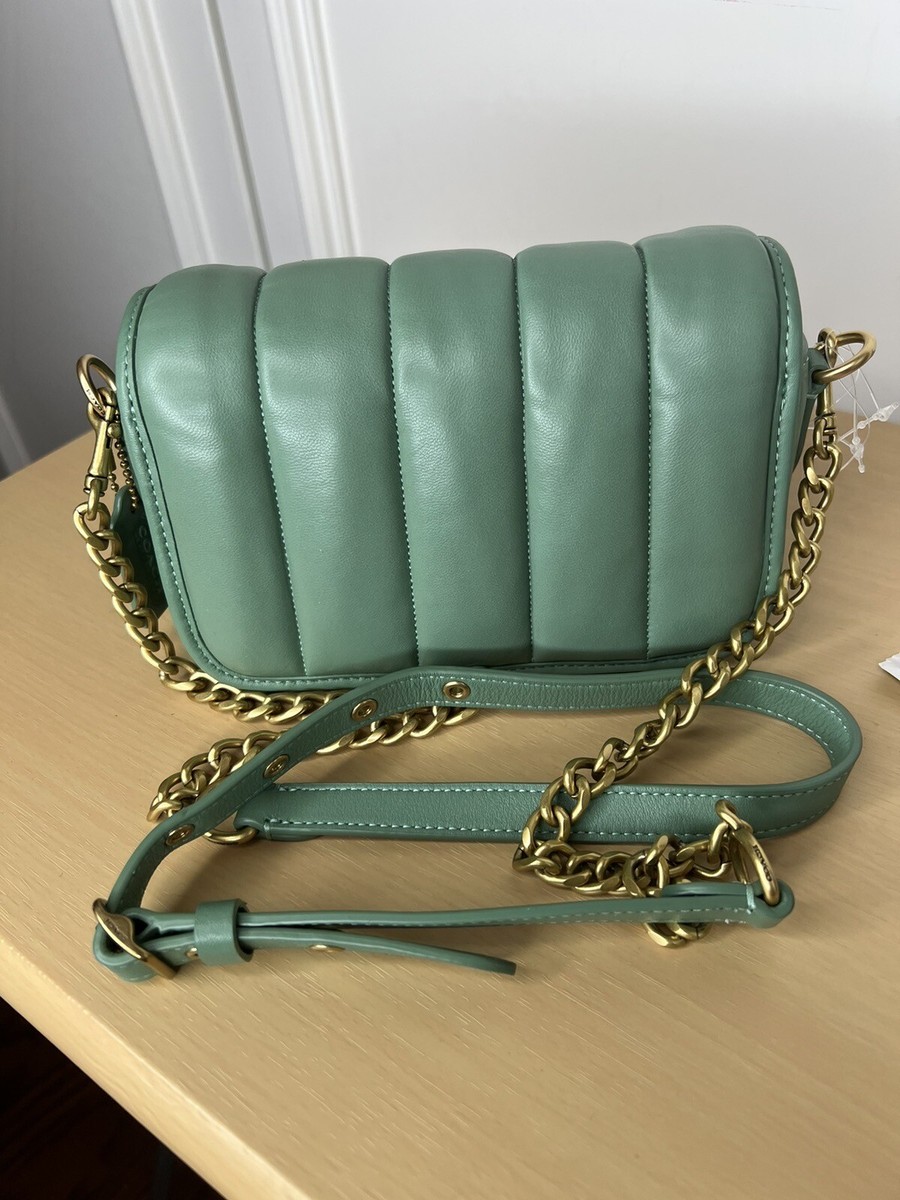バッグ Vintage Coach Dinky Bag Green Leather Coach Dinky Leather Shoulder Bag | Neiman Marcus