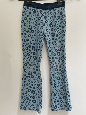 Garanimals Kid Girls Blue Leopard Print Sparkly Waist Full Length Leggings Sz 7