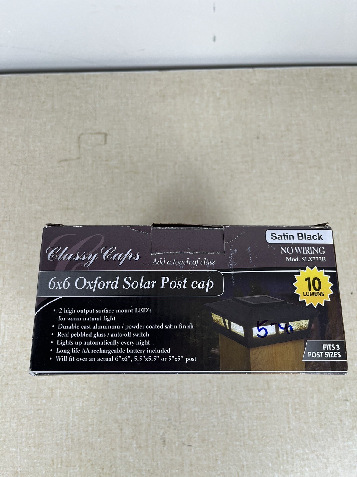 Classy Caps SLC771 Aluminum Cambridge Solar Post Cap, 6 x 6, Black eBay