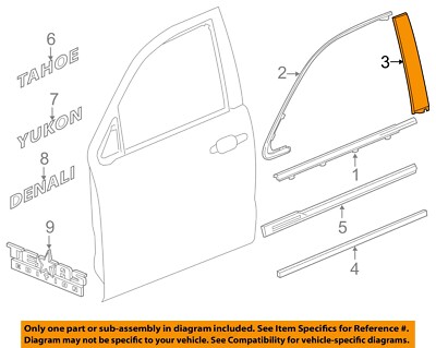 GM OEM 15-20 Escalade ESV Front Door Exterior Trim-Applique 84263145 | eBay