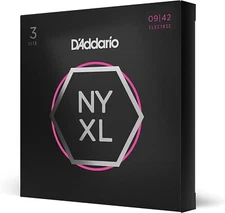 3 Sets NYXL0942 D'Addario Electric Guitar Strings  NYXL0942-3P Super Light