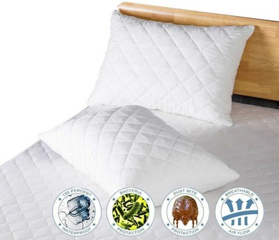 100 cotton quilted pillow protectors