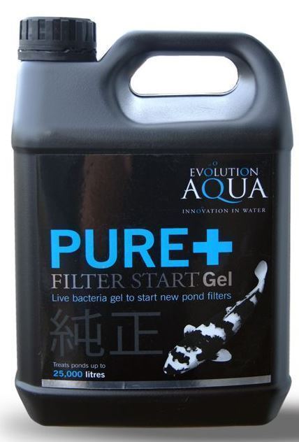 Evolution Aqua Pure + Filter Start Gel 2.5L Live Pond Bacteria Treat 25,000L