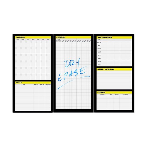 Dry Erase Workout Calendar Poster Fitness Calendar Workout Planner 