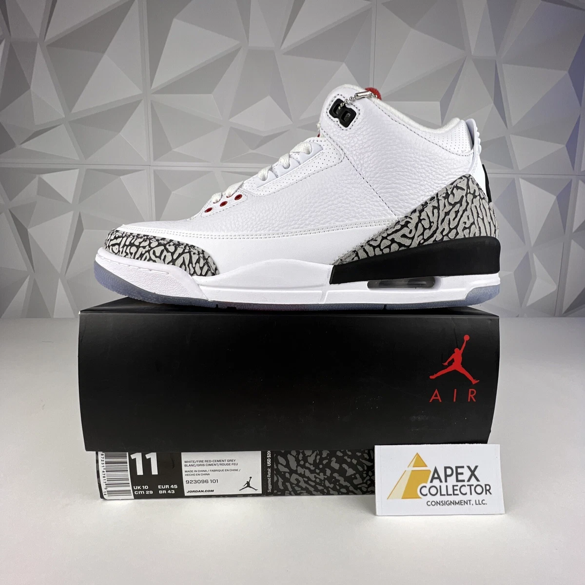 Jordan 3 Retro JTH NRG White Cement 2018 for Sale, Authenticity Guaranteed