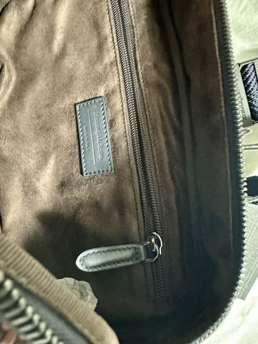 $1695, nuevo con etiquetas bolsa de viaje tela de pellets Zegna, bandolera - Imagen 12 de 24