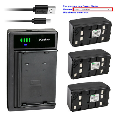Kastar Battery Smart Charger for JVC GR-AXM151US GR-AXM17US GR-AXM18US GR-AXM2U