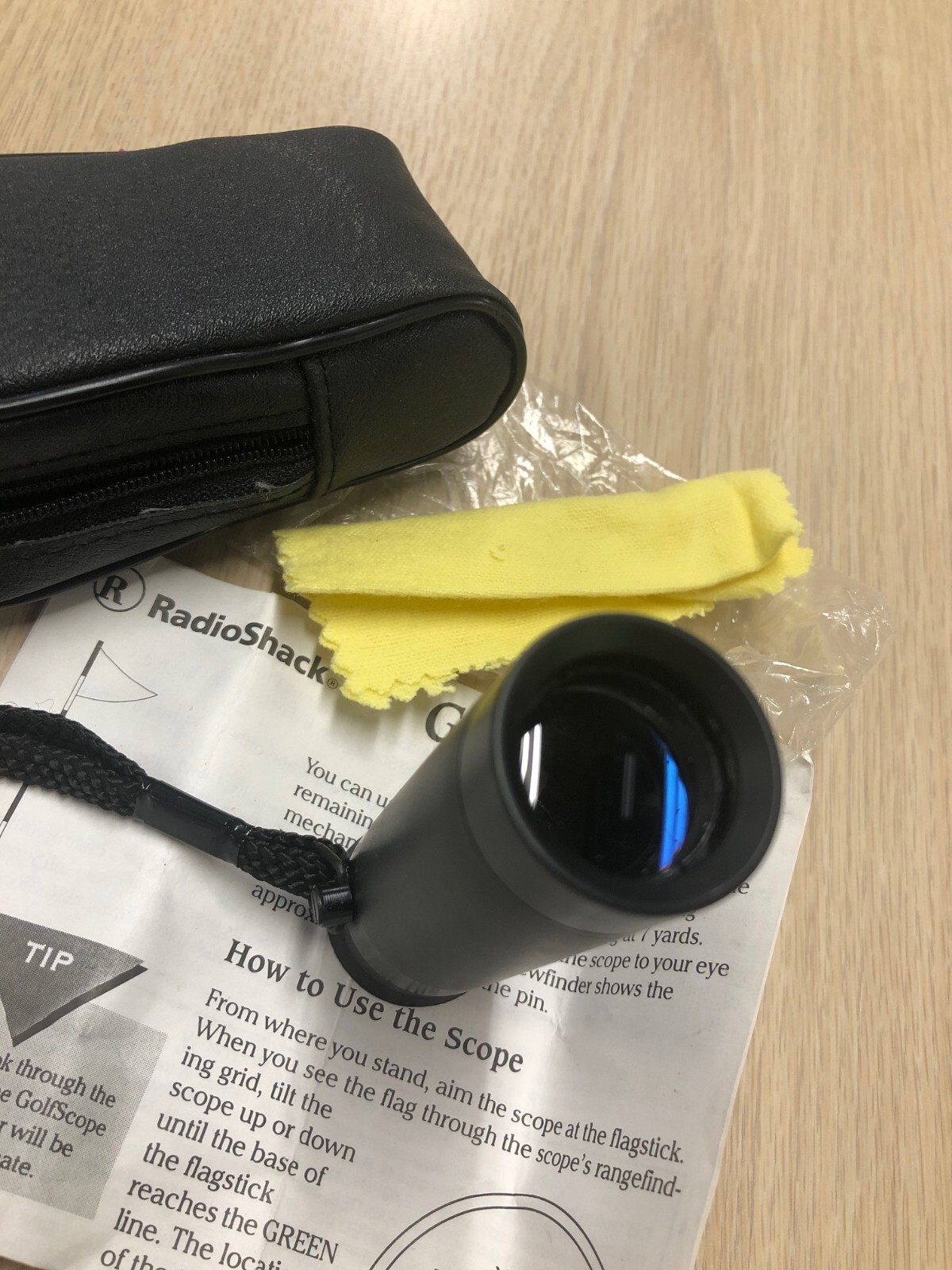 Radio Shack "Golf Scope" Range Finder W/Case, Directions and Cleaning