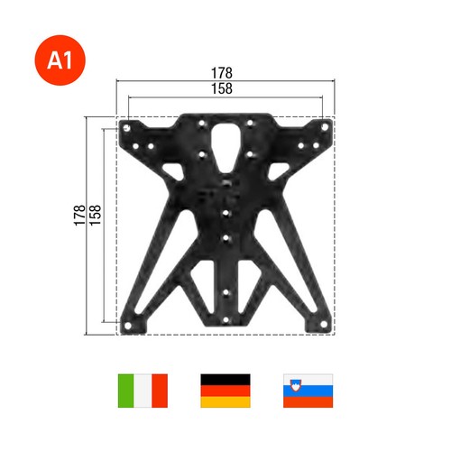 Support De Plaque Réglable Lightech A1 Pour Yamaha 530 T-MAX SX 2012-2016 - Photo 2/4