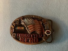 C J Inc.Vietnam Vet,Forgotten Hero, Belt Buckle.very Nice Condition