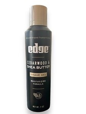 Edge Cedarwood Shea Butter Shave Gel 7 oz. Mens Shaving Gel Fresh Woodsy Scent