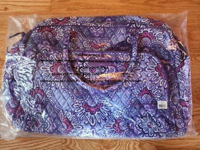 Vera Bradley Lilac Tapestry Weekender Bag w/Strap ~ New ~ Retired 15719-669
