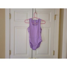 Women Danskin 8536 Mesh Sleeveless Purple Lavender Dance Leotard Size M