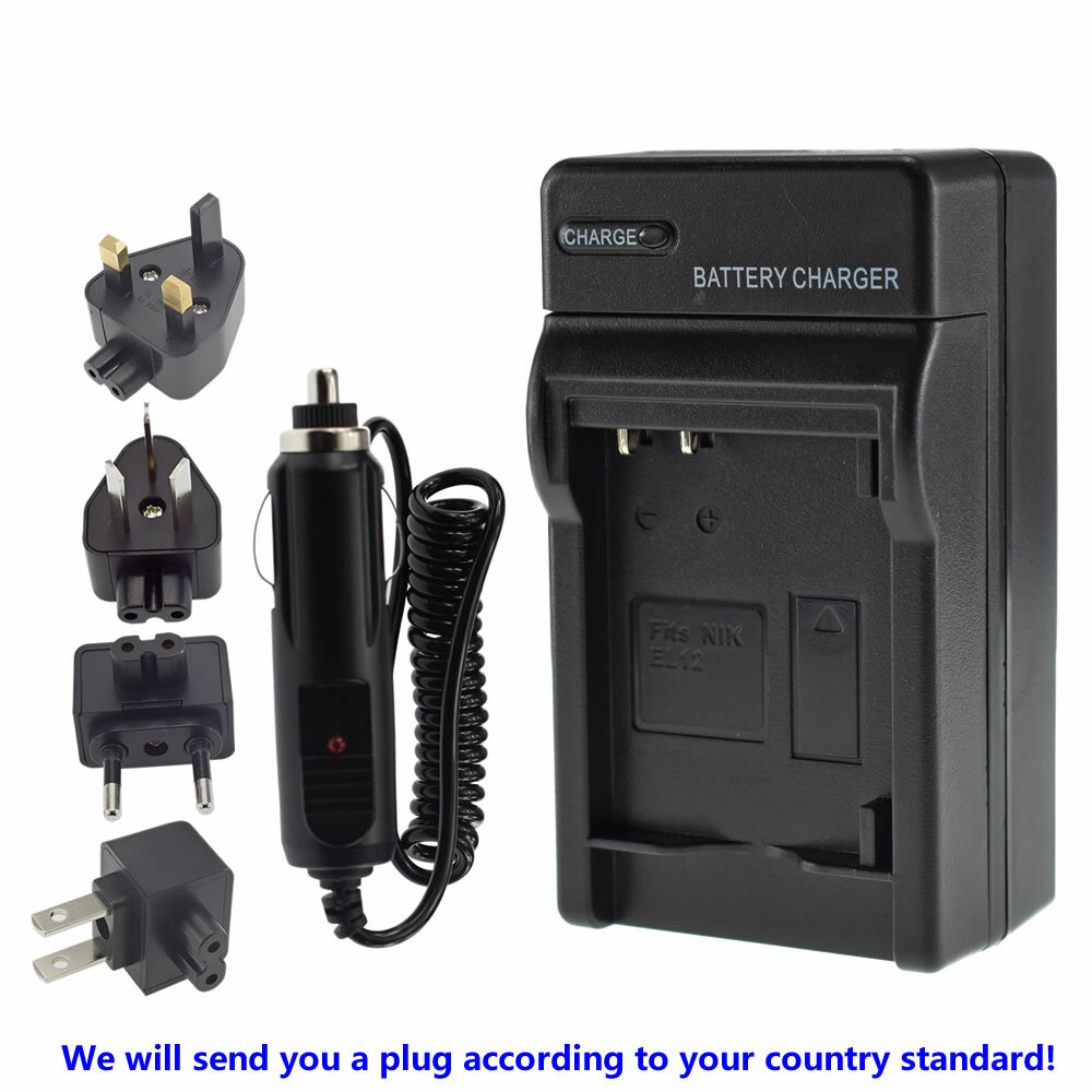 ENEL12 Battery Charger for Nikon Coolpix AW130 AW120 AW110 AW100 S640