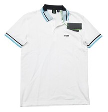 Hugo Boss Green Label Men's White 1 Paddy Tipped Regular Fit Polo Shirt
