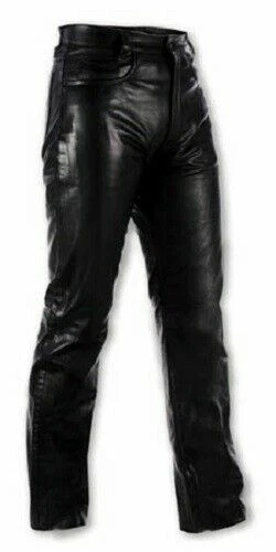 DELTA 3 - PANTALONI MOTO IN PELLE UOMO | BLACK/BLACK/FLUO-RED - Foto 4