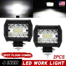 Led Light Bar 2pcs 4 Inch 20000lm Work Flood Pods Offroad Driving Fog Lamp Truck Led Light Bar 2pcs 4 Inch 20000lm Work Flood Pods Offroad Driving Fog Lamp Truck