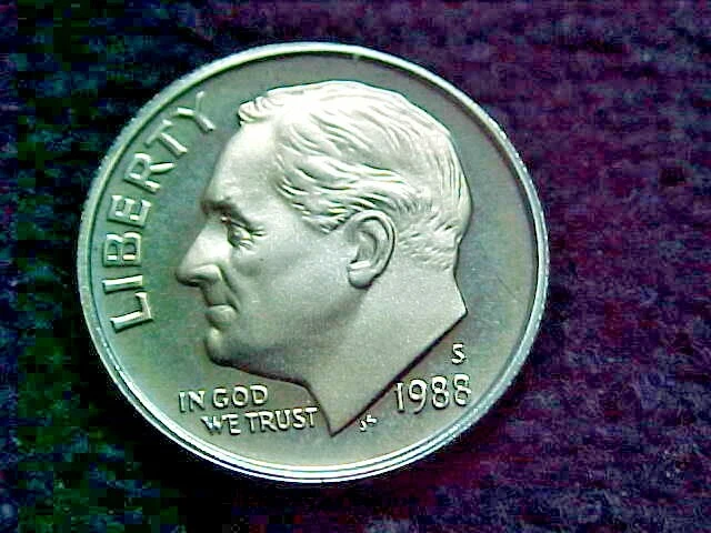 1988 S PROOF ROOSEVELT DIME FROM PROOF SET | eBay