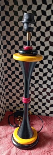 LAMPE STYLE OLIVIER Villatte bois 1980 MEMPHIS DN EUR 180,00 - FR