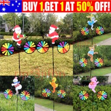 Animal Bicycle Wind Spinner Garden Windmill Outdoor Yard Lawn Decor Xmas Gift