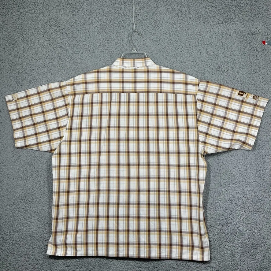 Camisa Old Skool Adulto 3XL XXXL Beige Marrón Cuadros Manga Corta Urbana Calle Para Hombres Foto 2 de 4