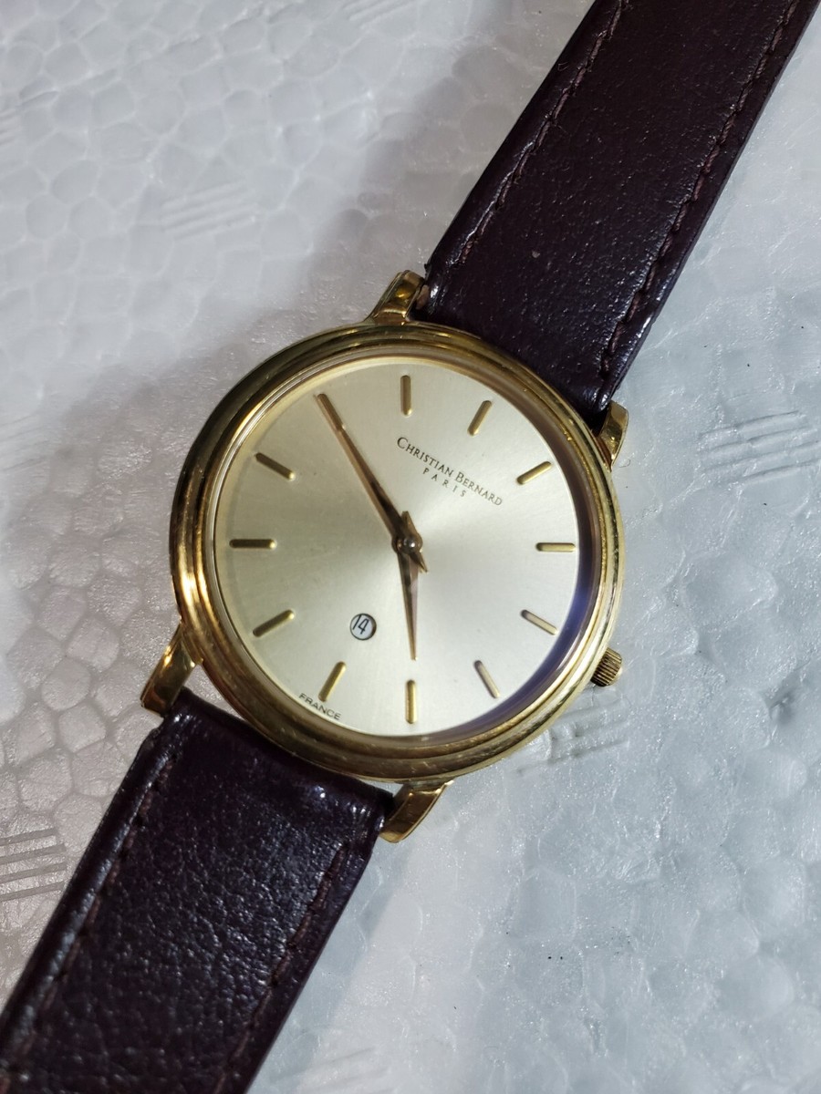 CHRISTIAN BERNARD PARIS WATCH MODEL 3320 GOLD ELECTROPLATED CHRISTIAN BERNARD PARIS WATCH MODEL 3320 GOLD ELECTROPLATED