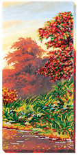 Bead Embroidery Kit "Autumn scenes-3" size 7.9"x16.9" / 20.0x43.0 cm