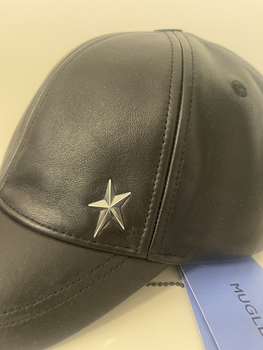 Mugler H&M Leather Baseball Cap Hat Unisex Limited Collab Thierry  