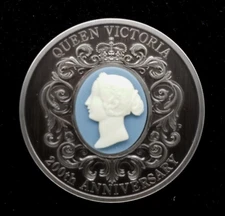 2019 Perth Mint Queen Victoria 200th Anniversary 2oz Silver Cameo Antiqued Coin