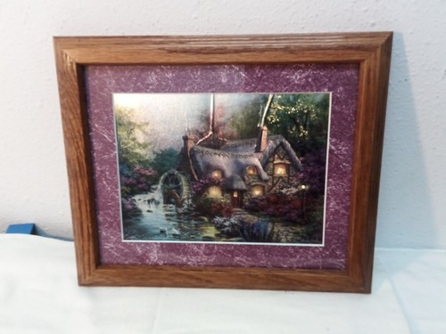 Nicky Boehme Garden Cottage Foil Art Print in Wood Frame with Glass 10" x 12" - Picture 5 of 12