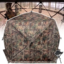 Extra Large Hunting Blind 4 Person with Portable Hunting Chair