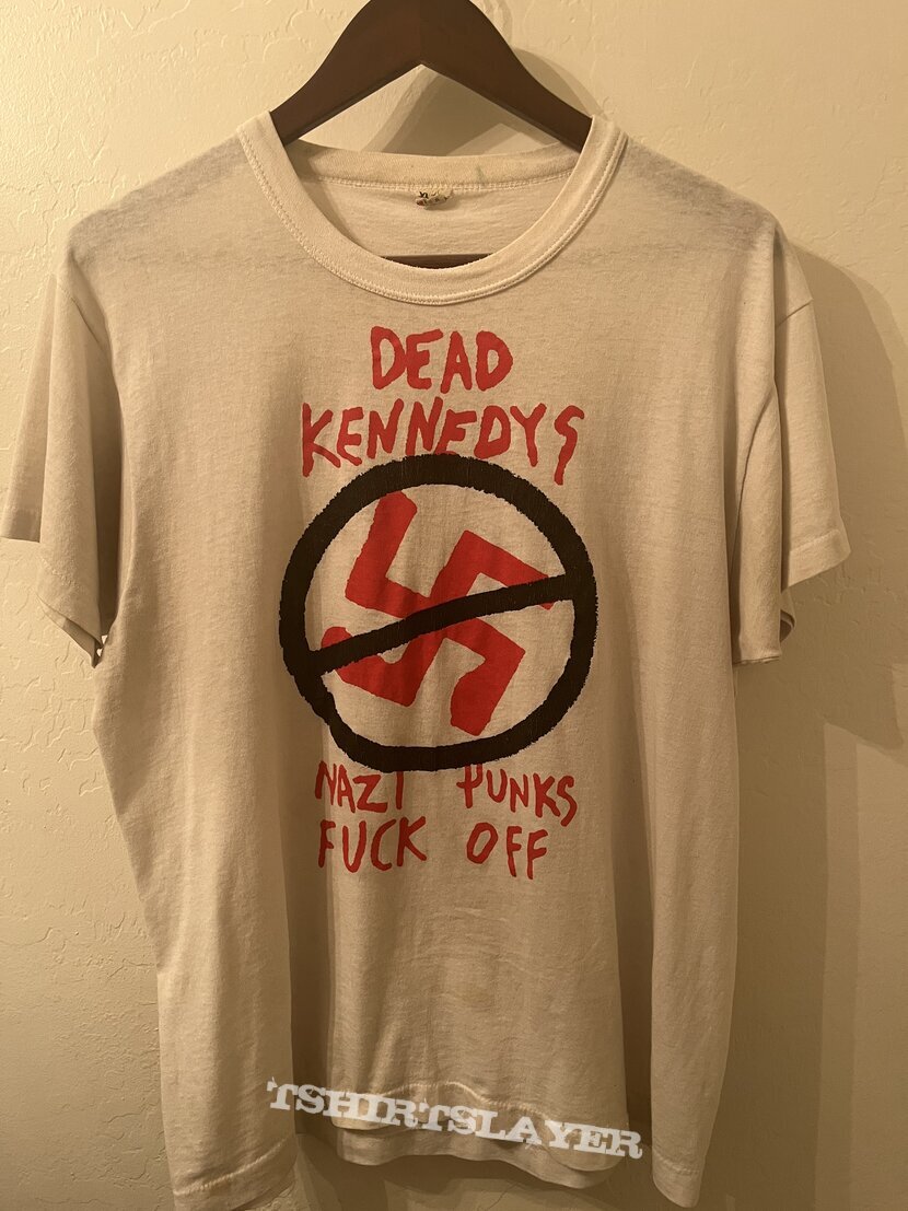 Dead Kennedys Nazi Punks Fuc* Off Cotton White Unisex T