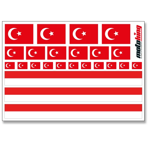 TÜRKEI AUFKLEBER | FLAGGEN STICKER | HELM FAHRRAD MODELLBAU BOBBYCAR AUTO