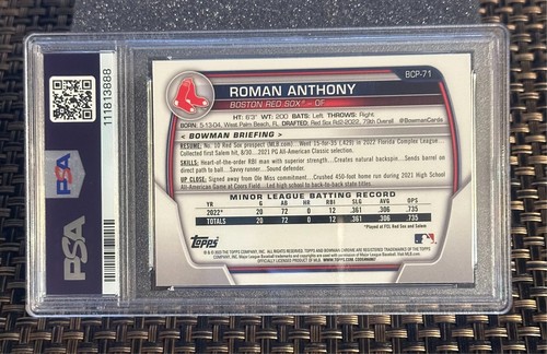 Roman Anthony 2023 Bowman's Best 'Best of 2023 Autograph' Blue RC /150(2 RC lot) - Picture 3 of 9