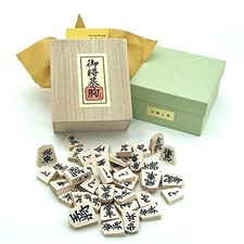 Tendo Shogi Pieces Yamagata Carved Birch Paulownia Box Beginner Standard Japan