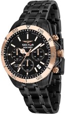 SECTOR SGE 650 R3273962004 Orologio Uomo Cronografo Nero <br />Cristallo Zaffiro